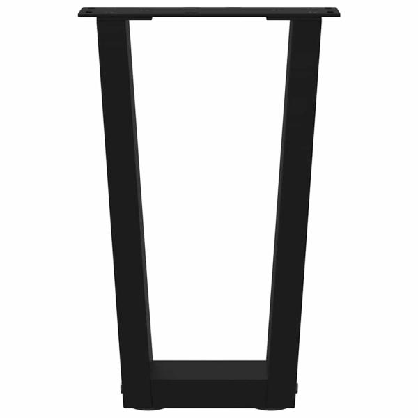 Esstisch Beine V-Form 2 Stück Schwarz 28x(42-43,3) cm Stahl
