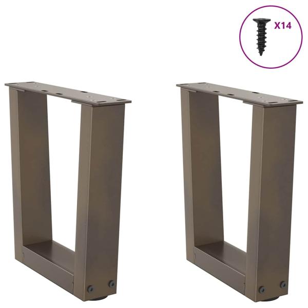 Couchtischbeine V-Form 2 Stück Naturstahl 30x(30-31,3) cm Stahl