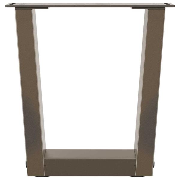 Couchtischbeine V-Form 2 Stück Naturstahl 30x(30-31,3) cm Stahl