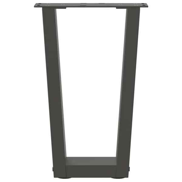 Esstisch Beine V-Form 2 Stück Anthrazit 28x(42-43,3) cm Stahl