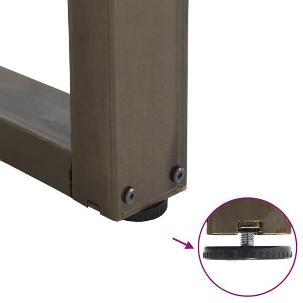 Esstisch Beine V-Form 2 Stück Naturstahl 60x(30-31,3) cm Stahl