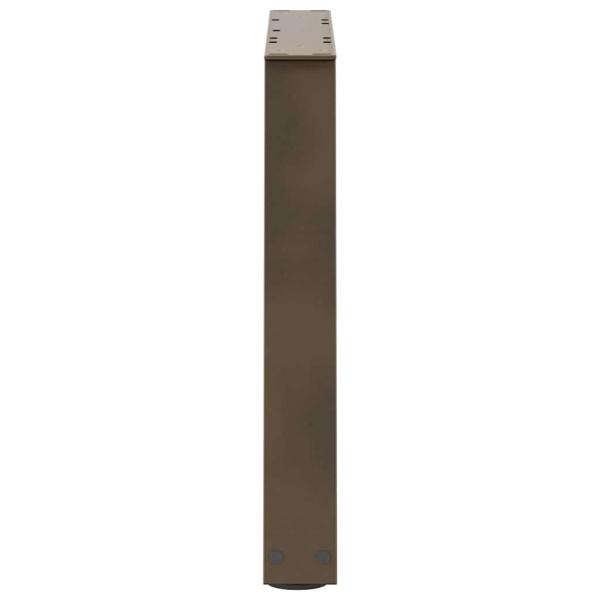 Esstisch Beine V-Form 2 Stück Naturstahl 50x(42-43,3) cm Stahl