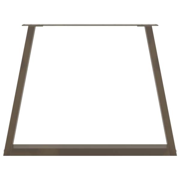 Esstisch Beine V-Form 2 Stück Naturstahl 90x(72-73,3) cm Stahl