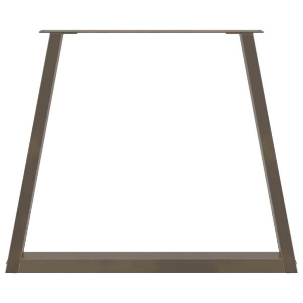 Esstischbeine V-Form 3 Stück Naturstahl 80x(72-73,3) cm Stahl