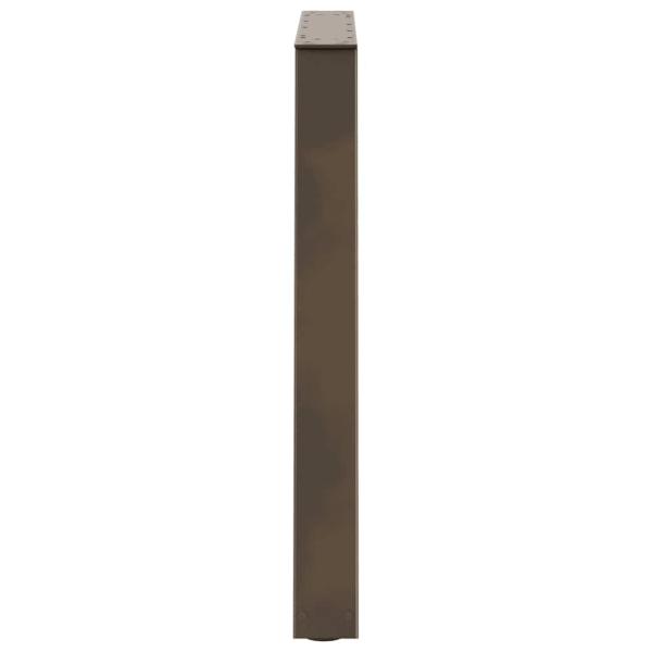 Esstischbeine V-Form 3 Stück Naturstahl 80x(72-73,3) cm Stahl