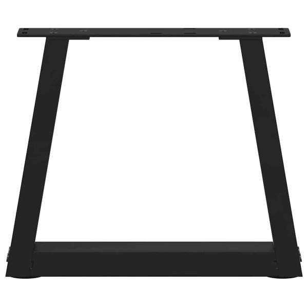 Esstischbeine V-Form 2 Stück Schwarz 40x(30-31,3) cm Stahl