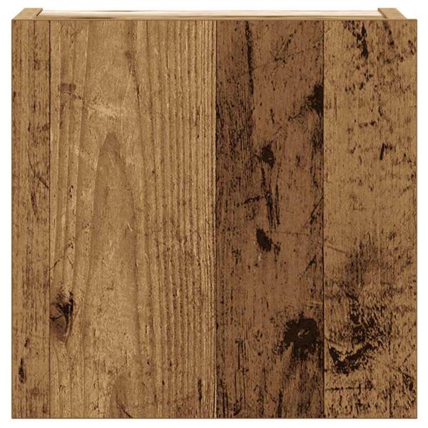 6-tlg. TV-Schrank-Set Wandmontage Altholz-Optik Holzwerkstoff