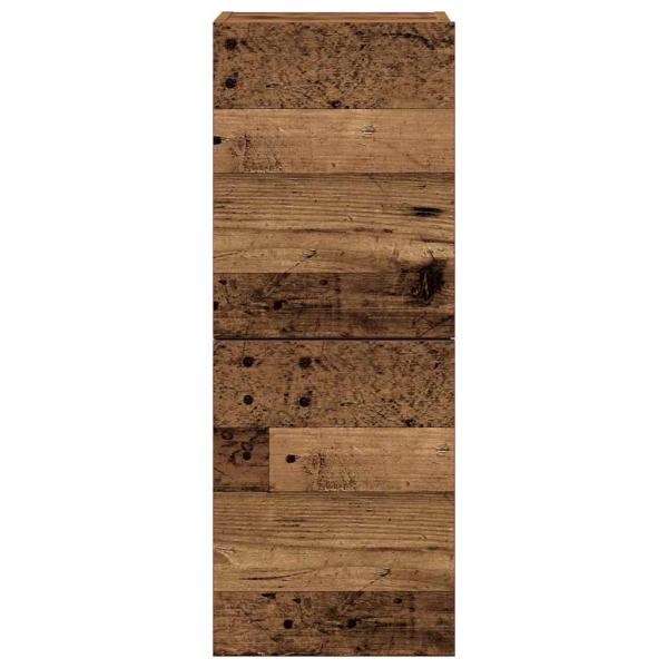 ARDEBO.de - 4-tlg. TV-Schrank-Set Wandmontage Altholz-Optik Holzwerkstoff