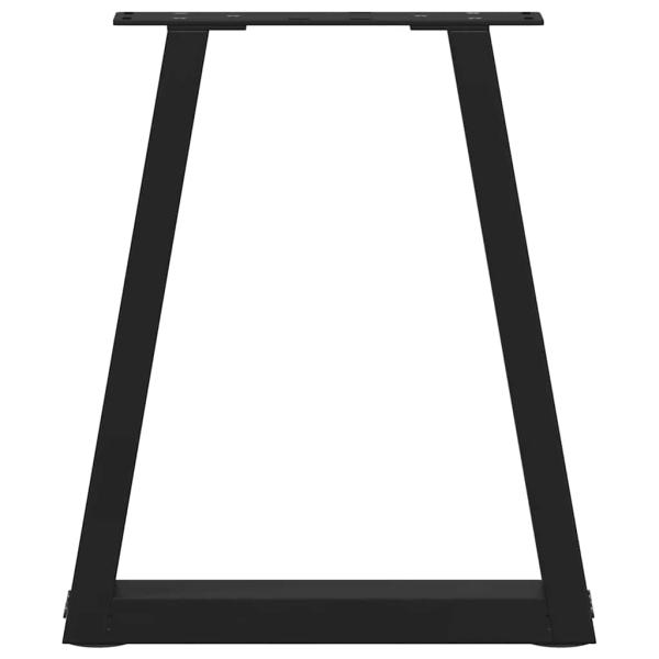 Esstisch Beine V-Form 2 Stück Schwarz 28x(42-43,3) cm Stahl