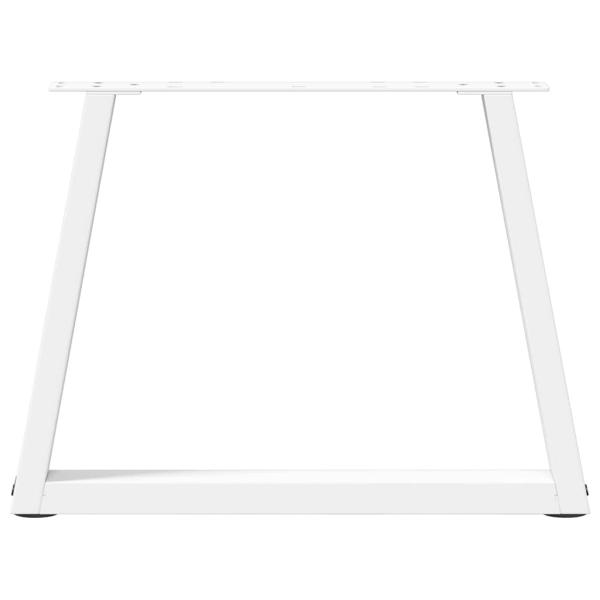 Esstisch Beine V-Form 2 Stück Weiß 50x(42-43,3) cm Stahl