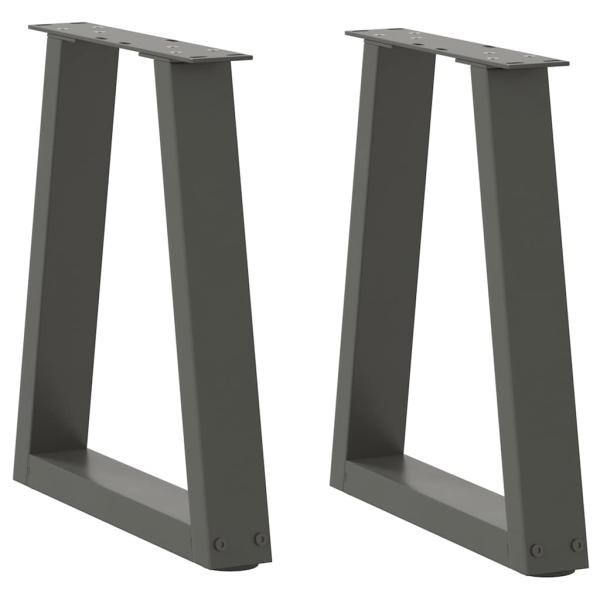 ARDEBO.de - Esstisch Beine V-Form 2 Stück Anthrazit 28x(42-43,3) cm Stahl