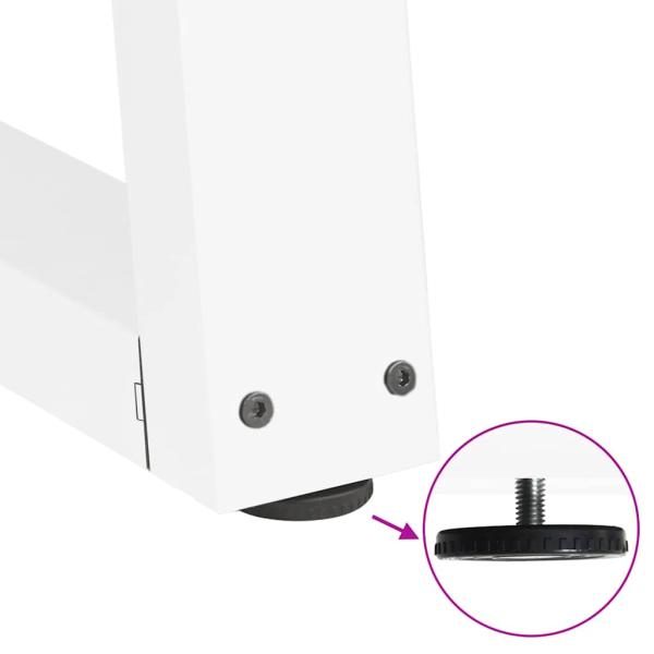 Esstischbeine V-Form 2 Stück Weiß 70x(30-31,3) cm Stahl