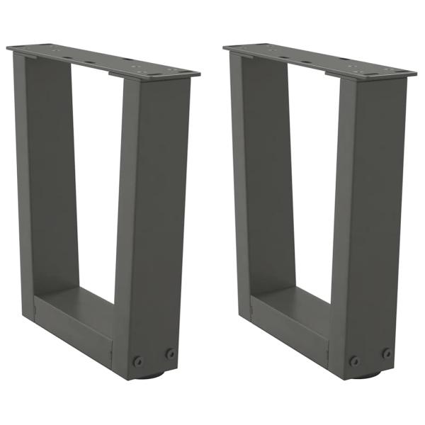 ARDEBO.de - Couchtischbeine V-Form 2 Stück Anthrazit 40x(30-31,3) cm Stahl