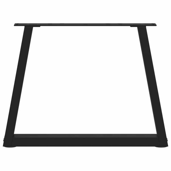 Esstisch Beine V-Form 2 Stück Schwarz 70x(42-43,3) cm Stahl