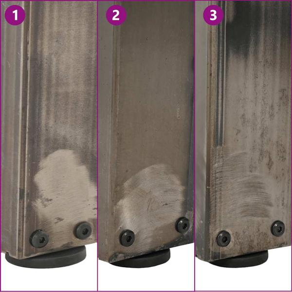 Esstischbeine V-Form 2 Stück Naturstahl 80x(72-73,3) cm Stahl
