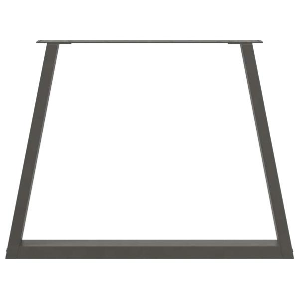 Esstisch Beine V-Form 2 Stück Anthrazit 100x(72-73,3) cm Stahl