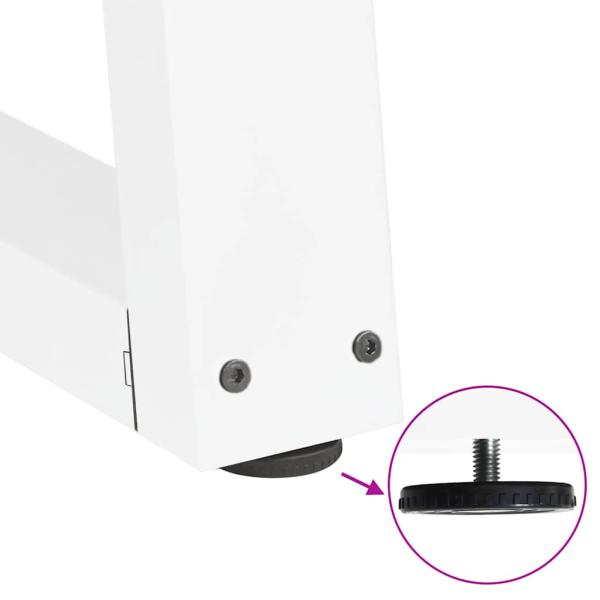 Esstisch Beine V-Form 2 Stück Weiß 30x(30-31,3) cm Stahl