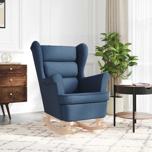 Schaukelsessel Blau 74x90x102 cm Stoff