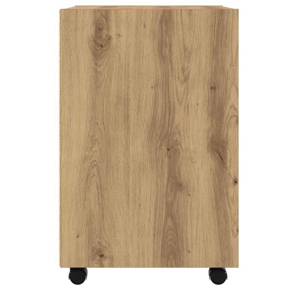 Schrank mit Rollen Artisan-Eiche 33x38x60 cm Holzwerkstoff