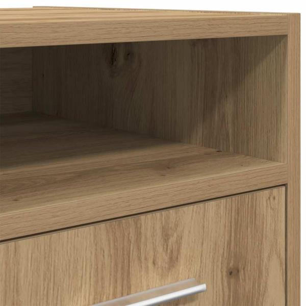 Schrank mit Rollen Artisan-Eiche 33x38x60 cm Holzwerkstoff