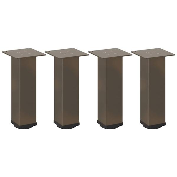 Couchtischbeine 4 Stk. Naturstahl 42-44 cm Stahl