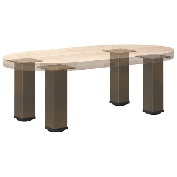 Couchtischbeine 4 Stk. Naturstahl 42-44 cm Stahl