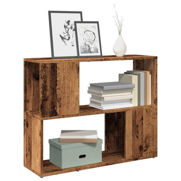 ARDEBO.de - Bücherregal/Raumteiler Altholz-Optik 80x24x63 cm