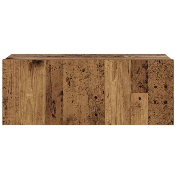 TV-Wandschränke 4 Stk. Altholz-Optik Holzwerkstoff