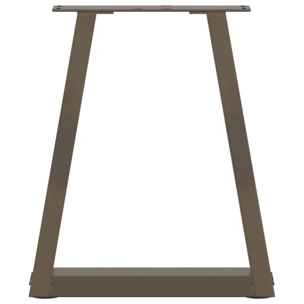 Esstisch Beine V-Form 2 Stück Naturstahl 28x(42-43,3) cm Stahl