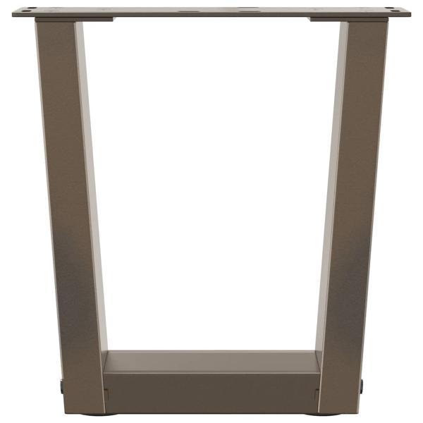 Esstisch Beine V-Form 2 Stück Naturstahl 40x(30-31,3) cm Stahl