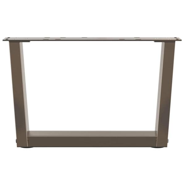 Esstisch Beine V-Form 2 Stück Naturstahl 50x(30-31,3) cm Stahl