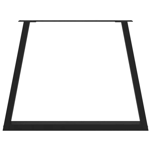 Esstisch Beine V-Form 2 Stück Schwarz 90x(72-73,3) cm Stahl
