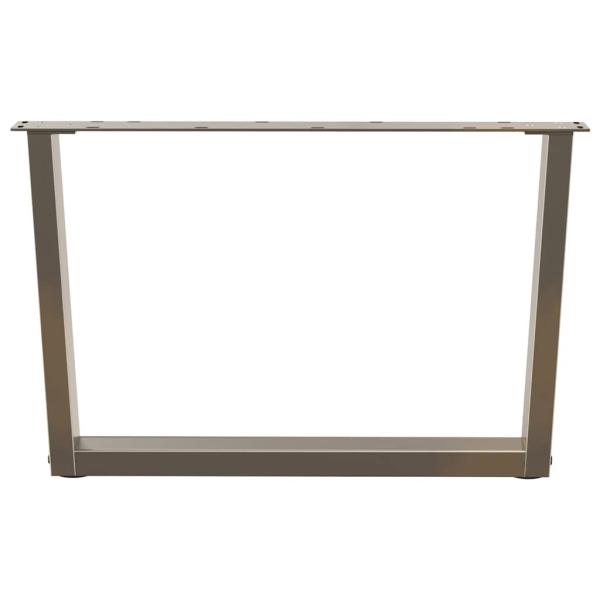 Esstisch Beine V-Form 2 Stück Naturstahl 70x(42-43,3) cm Stahl