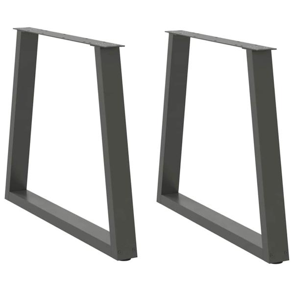 ARDEBO.de - Esstisch Beine V-Form 2 Stück Anthrazit 80x(72-73,3) cm Stahl