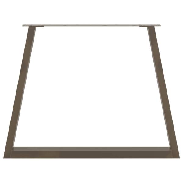 Esstisch Beine V-Form 3 Stück Naturstahl 90x(72-73,3) cm Stahl