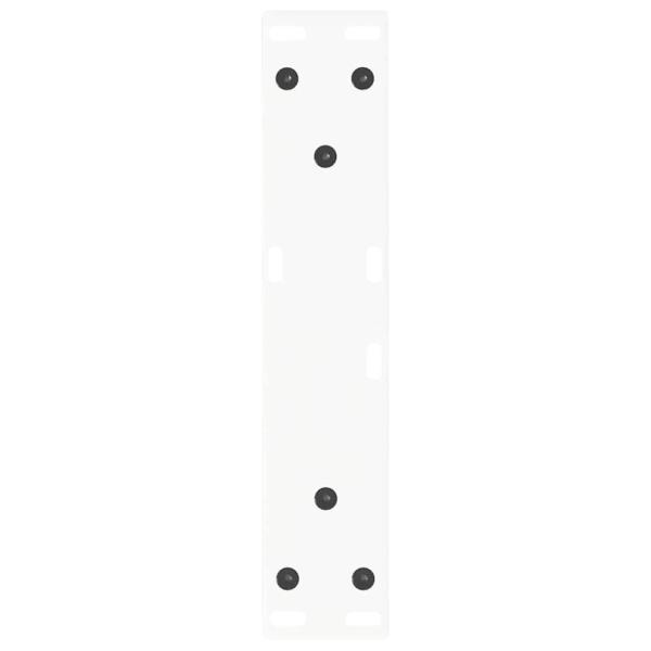 Esstischbeine V-Form 2 Stück Weiß 40x(30-31,3) cm Stahl