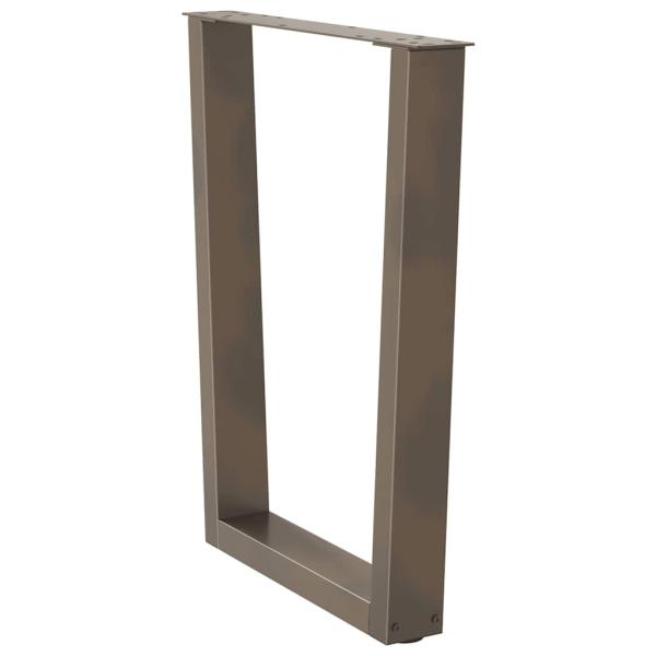 Esstisch Beine V-Form 2 Stück Naturstahl 70x(72-73,3) cm Stahl
