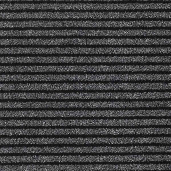 Fußmatte Streifen Schwarz und Grau 115x200 cm