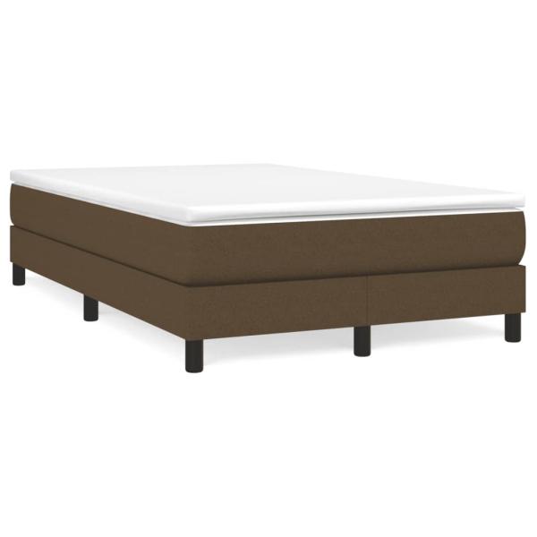 ARDEBO.de - Boxspringbett mit Matratze Dunkelbraun 120x190 cm Stoff