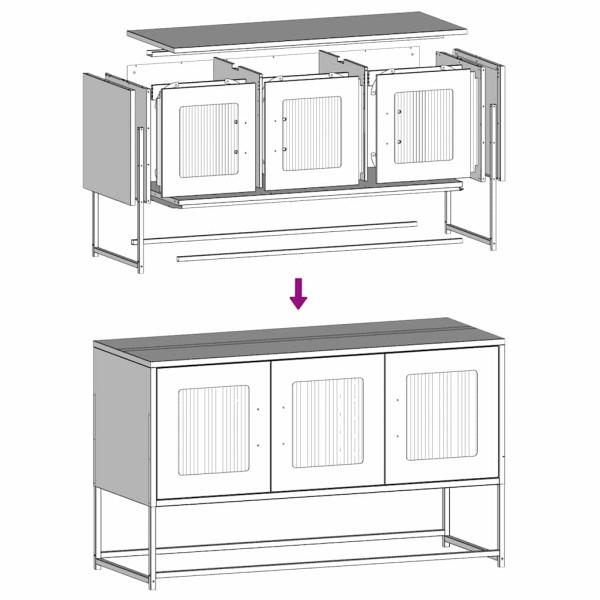 TV-Schrank Rosa 100,5x39x60,5 cm Kaltgewalzter Stahl