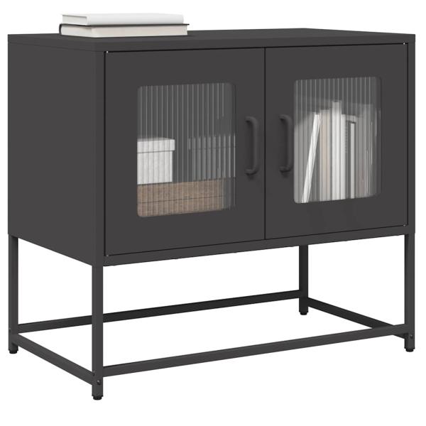 ARDEBO.de - TV-Schrank Schwarz 68x39x60,5 cm Kaltgewalzter Stahl