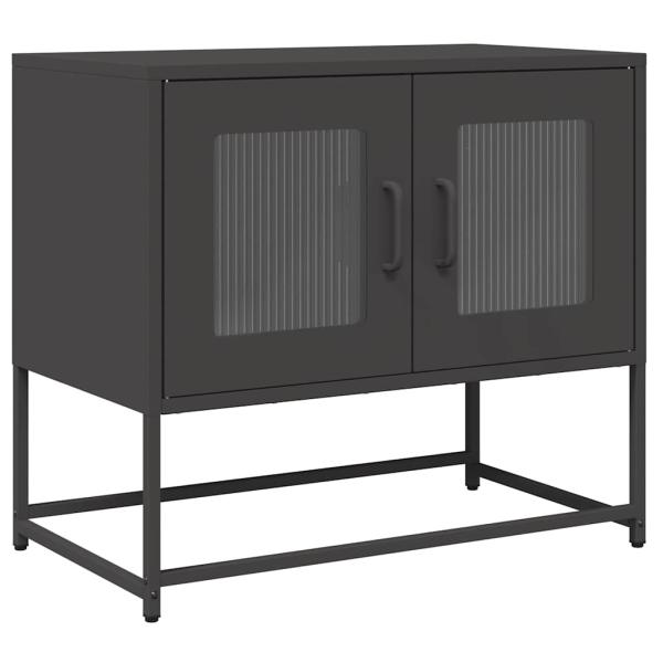 TV-Schrank Schwarz 68x39x60,5 cm Kaltgewalzter Stahl