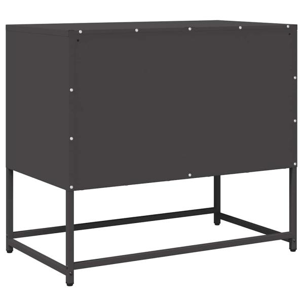 TV-Schrank Schwarz 68x39x60,5 cm Kaltgewalzter Stahl