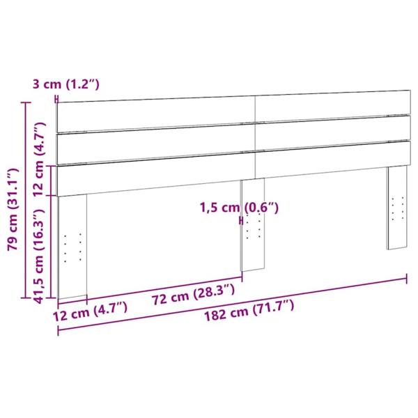 Kopfteil 180 cm Massivholz Eiche