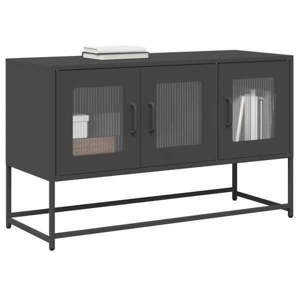 ARDEBO.de - TV-Schrank Schwarz 100,5x39x60,5 cm Kaltgewalzter Stahl