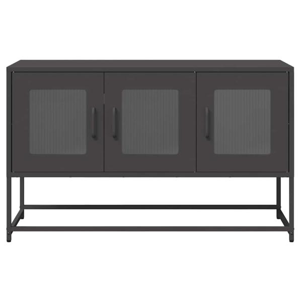 TV-Schrank Schwarz 100,5x39x60,5 cm Kaltgewalzter Stahl