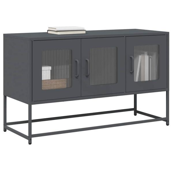 ARDEBO.de - TV-Schrank Anthrazit 100,5x39x60,5 cm Kaltgewalzter Stahl