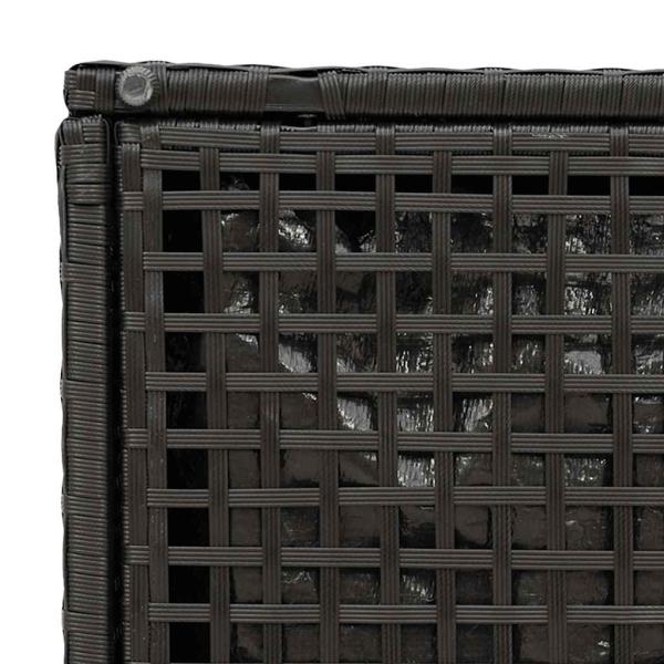 ARDEBO.de - Gartenhocker mit Kissen 2 Stk. Schwarz 40x40x43 cm Poly Rattan