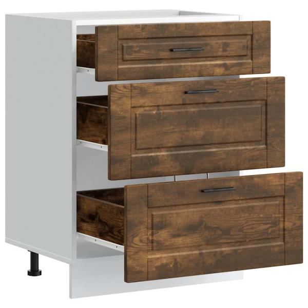 K?chenunterschrank Porto R?uchereiche Holzwerkstoff