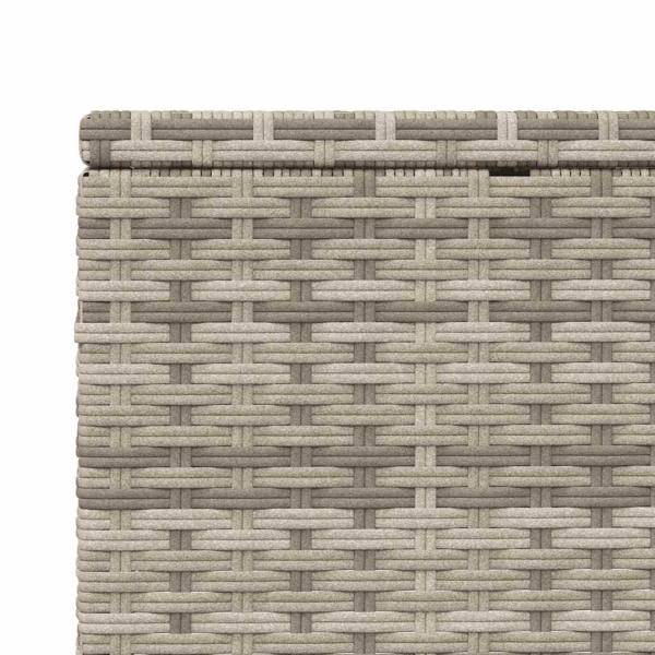 Sonnenliege mit schwebender Auflage Hellgrau Poly Rattan